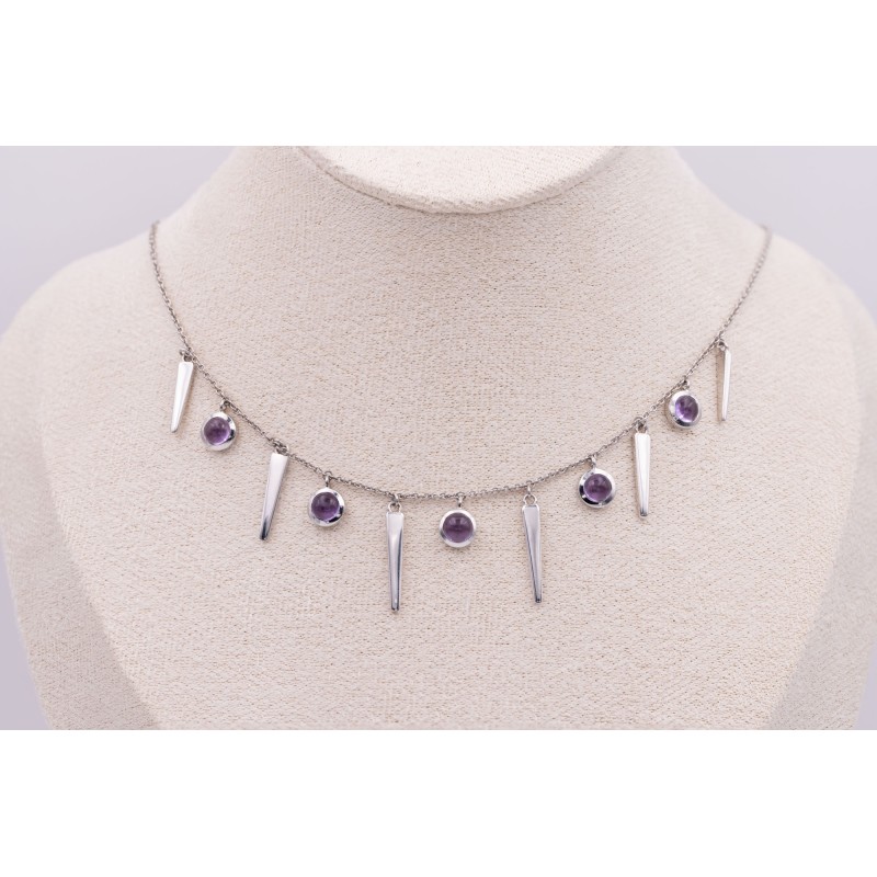 Amethyst quartz necklace