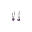 Amethyst quartz hoop earrings